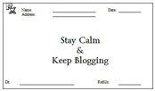 Stay calm keep blogging